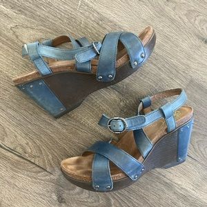Dansko Blue Frida Wedge